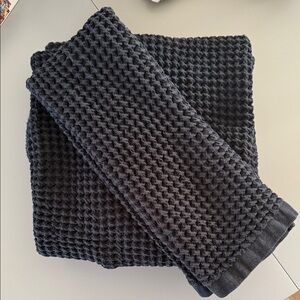 World Market Black Waffle Knit Towel Bundle